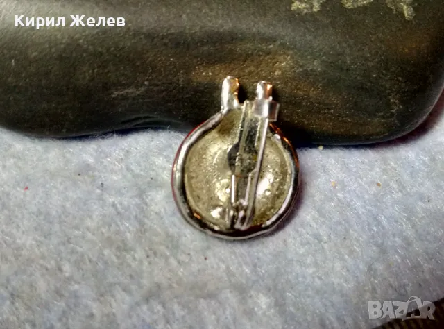СИМПАТИЧНА СРЕБРИСТА ЕМАЙЛИРАНА ФИГУРАЛНА АРТ БРОШКА - КАЛИНКА с ФАСЕТИРАНИ КРИСТАЛИ 48831, снимка 5 - Други - 48828163