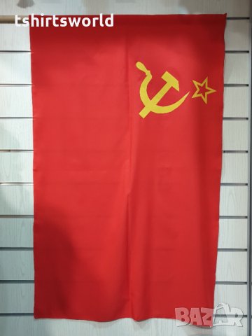Знаме на СССР 90х145см, снимка 2 - Български сувенири - 32177497