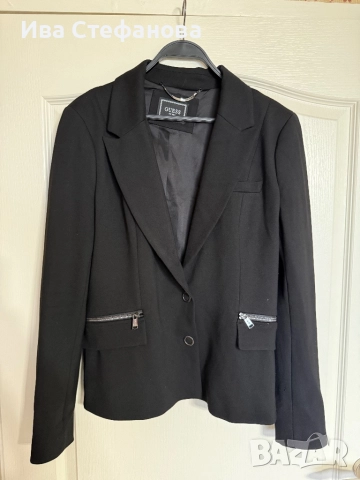 Ново черно елегантно 100 % оригинално сако блейзер Guess guess , снимка 5 - Сака - 52484537