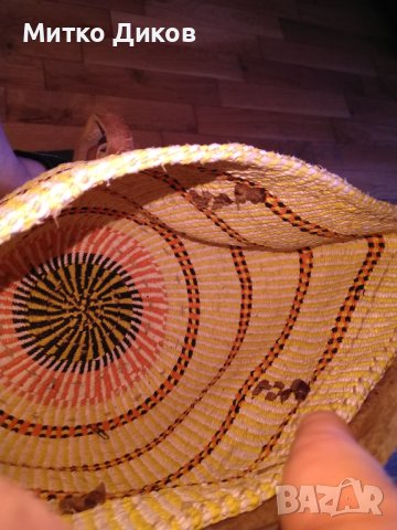 Бутикова Чанта 46х34 см естествена кожа и плетени нишки от промазан плат дебела, снимка 12 - Чанти - 36903810