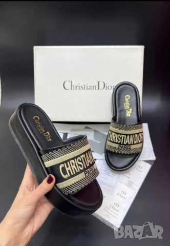 чехли на платформа christian dior , снимка 2 - Чехли - 51092732