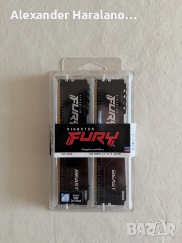 Продавам Kingston FURY Beast 16GB (2x8GB) DDR4 3200MHz, снимка 3 - RAM памет - 55991941