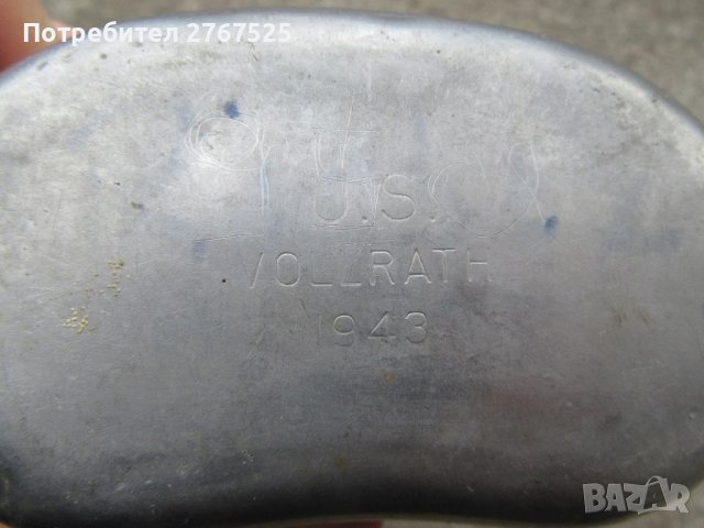 Рядка Американска военна манерка Втора Световна война 1943 с канче за храна, снимка 6 - Други ценни предмети - 39590880