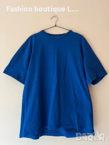 H&M Дамска синя тениска L размер 100% памук 💙