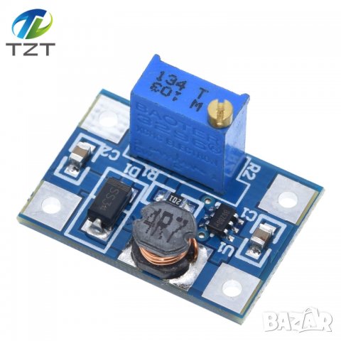 Регулируемо повишаващо захранване Step Up DC/DC вх:2V-24V, изх:до 28v 2А  SX1308, снимка 3 - Друга електроника - 31375517
