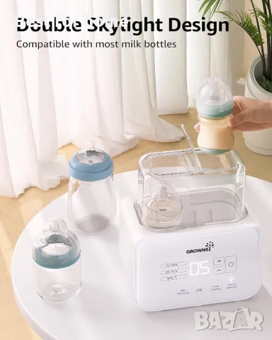 Нагревател за бебешки шишета, Grownsy 8-в-1 , снимка 3 - Прибори, съдове, шишета и биберони - 49180988