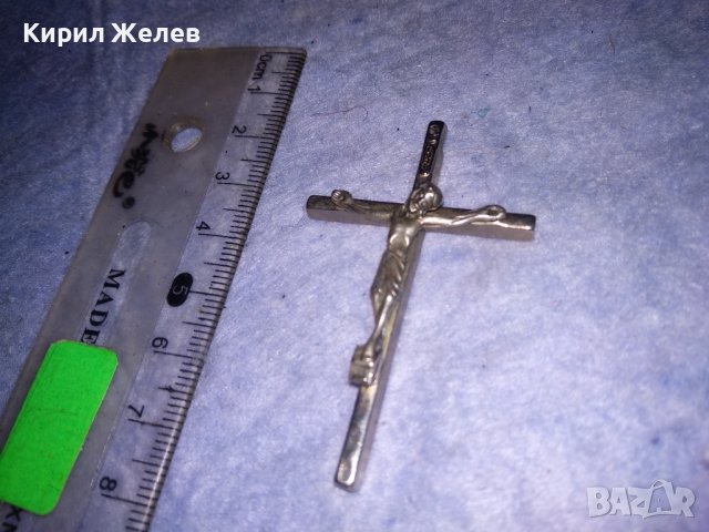 СРЕБРИСТО НАГРЪДНО ИТАЛИАНСКО РИМОКАТОЛИЧЕСКО РАЗПЯТИЕ КРЪСТ от БЛАГОРОДНА СТОМАНА 37232, снимка 6 - Колиета, медальони, синджири - 40392085