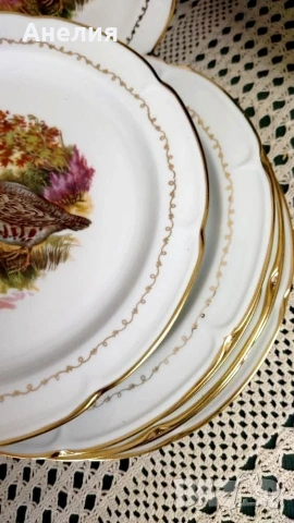 Френски чинии с ловни птици , снимка 6 - Чинии - 53217680