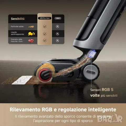 Прахосмукачка за сухо и мокро почистване Dreame H15 Pro Heat, снимка 6 - Прахосмукачки - 56061426