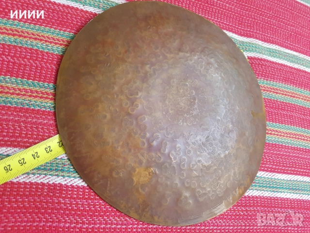 Медна чиния , снимка 2 - Антикварни и старинни предмети - 52583327