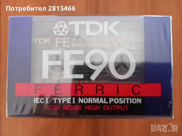 Лот 10бр. аудио касети TDK FE90 нови, снимка 2 - Аудио касети - 53578981