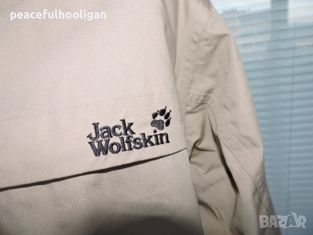JACK WOLFSKIN Mens Outdoor Full Zipped Lined Beige Jacket UK 44/46 2XL, снимка 8 - Якета - 52671088