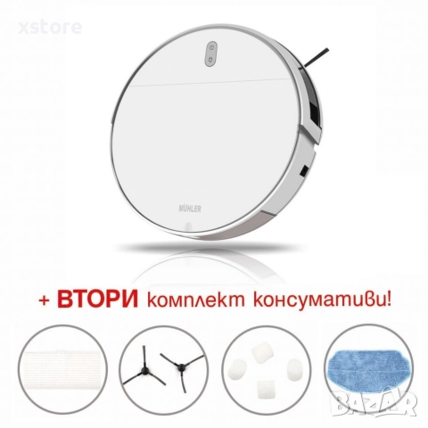 Прахосмукачка 2в1 робот и моп за сухо и мокро почистване MUHLER Bobby 1, снимка 18 - Прахосмукачки - 52796010