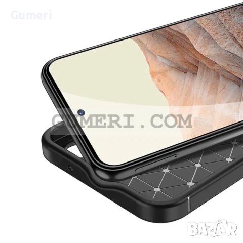 Google Pixel 7a Противоударен Силиконов Гръб - Карбон, снимка 6 - Калъфи, кейсове - 42648497