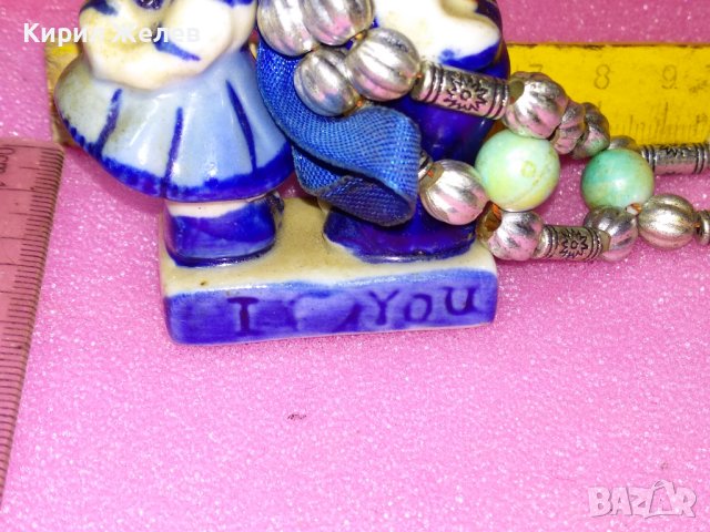 I LOVE YOU ХОЛАНДСКА ПОРЦЕЛАНОВА СТАТУЕТКА с БРОЕНИЦА СУВЕНИР от НИДЕРЛАНДИЯ РЪЧНА ИЗРАБОТКА 35256, снимка 2 - Статуетки - 44185248