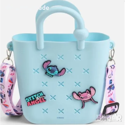 Детска светлосиня чантичка Mercado Trade, За момичета с дръжка, Stitch