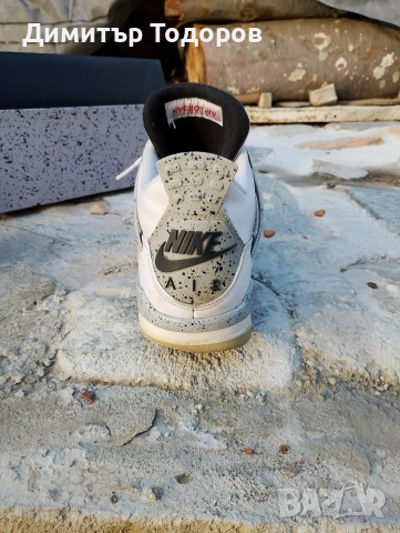 Jordan 4 retro OG white cement, снимка 6 - Маратонки - 52771859