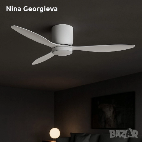 Brizy Bright Minimal – Вентилатор за таван с лампа, снимка 3 - Лампи за таван - 52856690