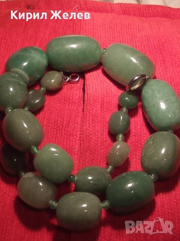 МАСИВНО СТИЛНО ФЕШЪН АРТ ХЕНД МЕЙД КОЛИЕ ОГЪРЛИЦА от ЮВЕЛИРНО ШЛИФОВАН ЗЕЛЕН АХАТ КАМЪНИ 34703, снимка 15 - Колиета, медальони, синджири - 39193111