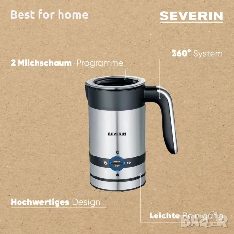 Разпенител за мляко Severin, снимка 4 - Кафемашини - 55929996
