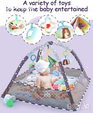 Бебешка активна гимнастика с мрежа и 18 топки, снимка 3 - Други - 38297728