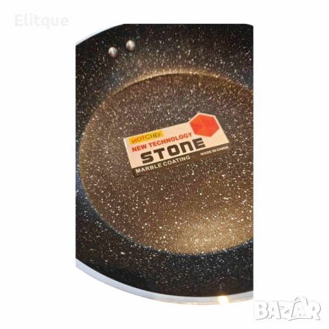 Тиган с  незалепващо мраморно покритие, различни размери, снимка 3 - Съдове за готвене - 52894826