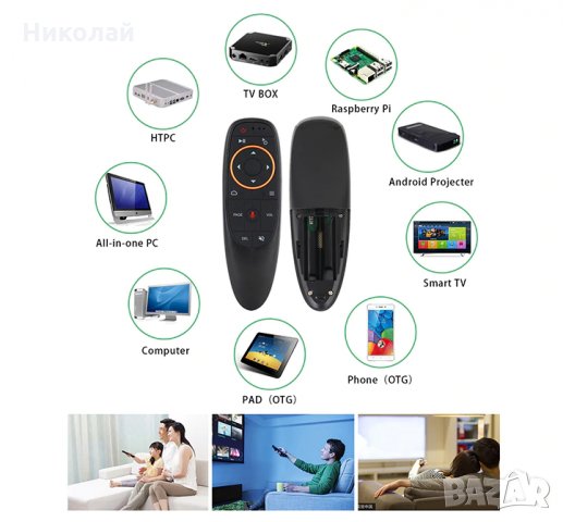 Air mouse Smart дистанционно за телевизор , безжична мишка с микрофон