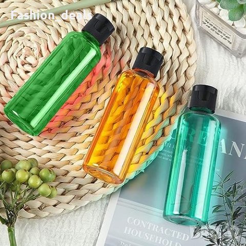 Нови 6 бр. 100мл пластмасови бутилки за лосион козметика Многократна употреба Пътуване , снимка 3 - Други стоки за дома - 42230011