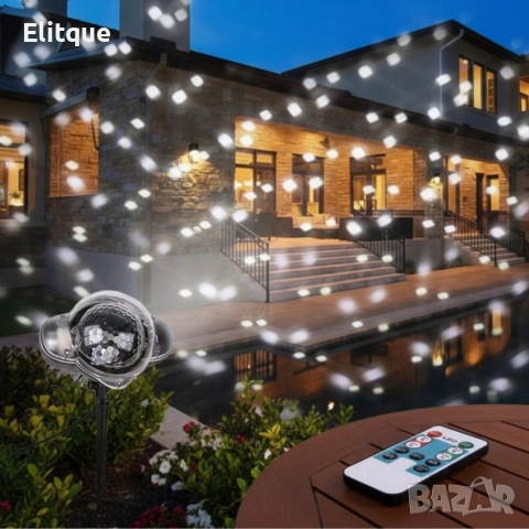 Диско лампа Snow Flower Lamp, снимка 3 - Прожектори - 52866509