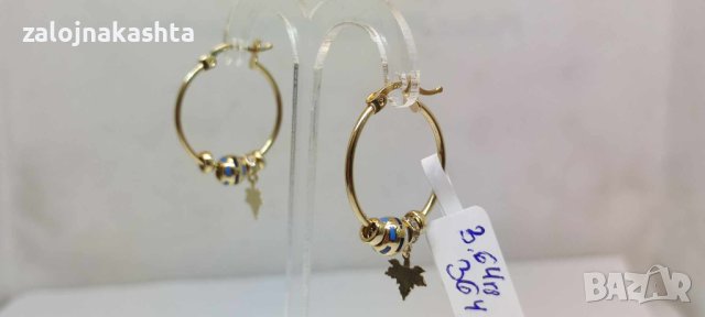 Нови Златни обеци-3,64гр/14кр, снимка 4 - Обеци - 42733565