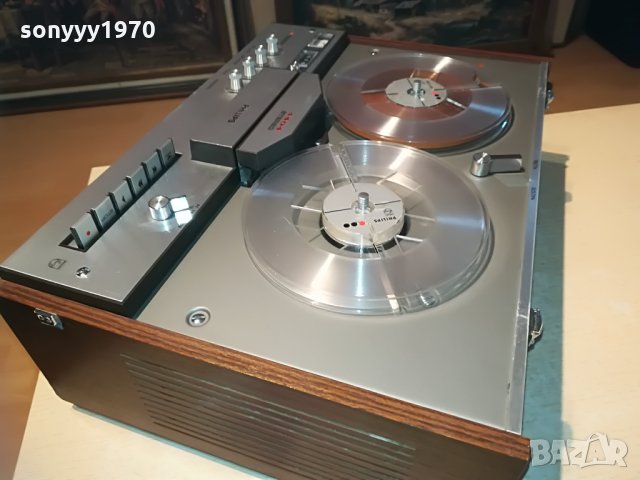 PHILIPS-4404 СТЕРЕО РОЛКОВ МАГНЕТОФОН, снимка 2 - Аудиосистеми - 29113206