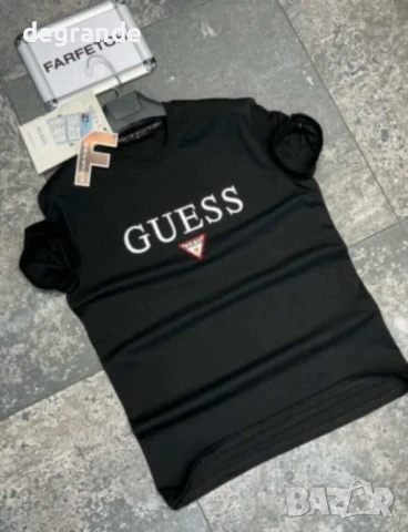 Черна мъжка тениска Guess
