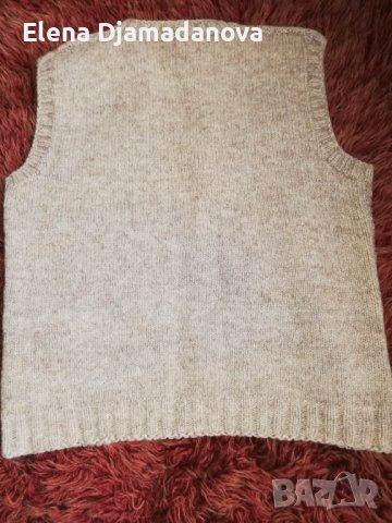 Вълнен пуловер без ръкави,мъжки+подарък , снимка 2 - Пуловери - 39428020