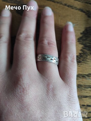 Сребърен пръстен - халка (118), снимка 1 - Пръстени - 39894166