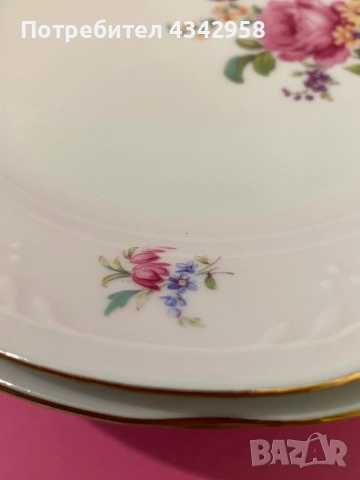 Kahla. Germany. 1960-те.Комплект от порцеланови чинии., снимка 4 - Антикварни и старинни предмети - 52679626