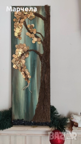 Картини "Дърво на парите" с монети, снимка 16 - Картини - 48769357