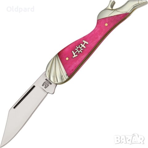 Колекционерски, удобен сгъваем джобен нож. Small Leg Knife Hot Pink (RR971), снимка 2 - Ножове - 42905557