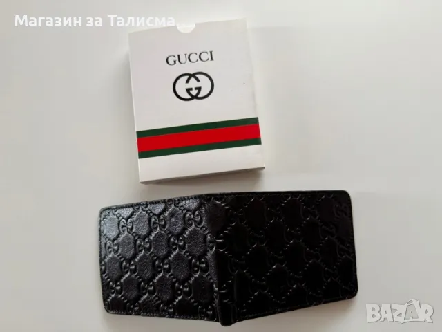 Портфейл Gucci Естествена кожа, снимка 2 - Портфейли, портмонета - 49322059
