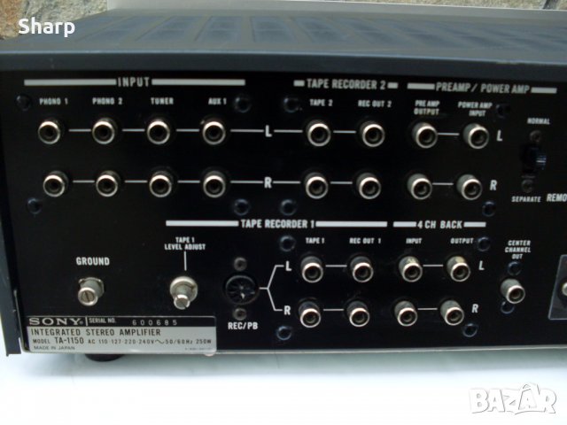 SONY TA-1150, снимка 6 - Ресийвъри, усилватели, смесителни пултове - 38019750
