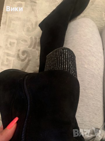 Красиви черни чизми високи ботуши, снимка 5 - Дамски ботуши - 39353681