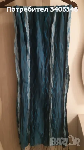 Лот от 3 зимни шала и подарък шапка и кожени ръкавици., снимка 7 - Шалове - 47912166