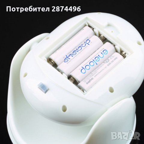 1716 Сензорна LED лампа с датчик за движение Light Angel, снимка 7 - Лед осветление - 30929384