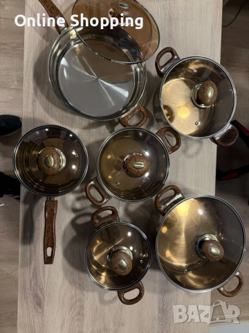 Комплект съдове за готвене от 12 части – Неръждаема стомана, равномерно нагряване и лесна поддръжка, снимка 10 - Съдове за готвене - 53270767