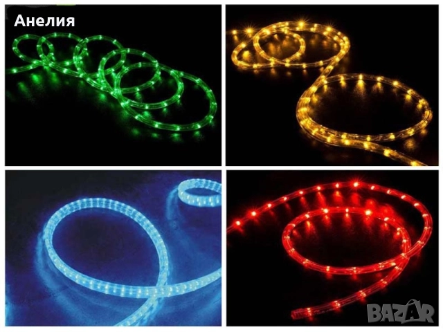 Дядо Коледа 70см +Светещ led коледен маркуч 10м, снимка 4 - Декорация за дома - 52540154