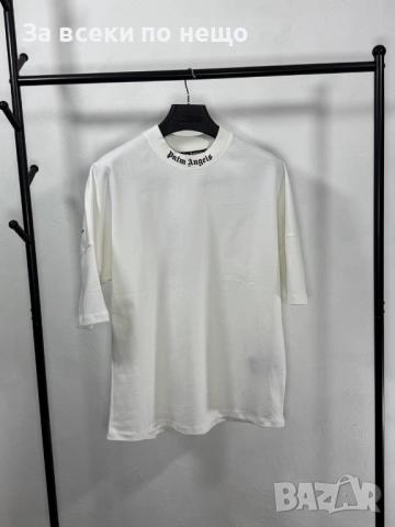 Palm Angels Мъжка Бяла Тениска👕Мъжка Блуза С Къс Ръкав Код V.B.48