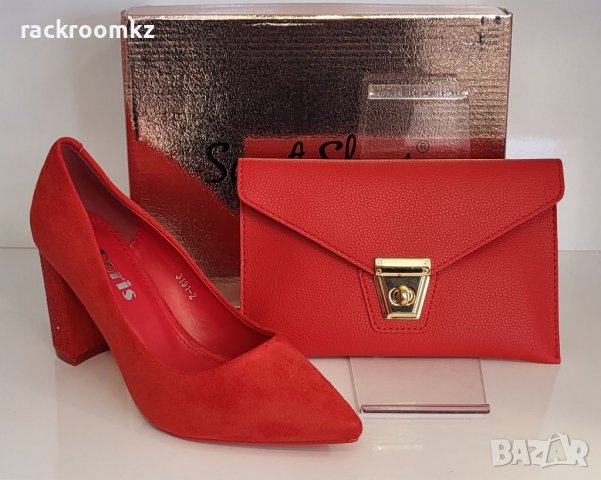 Червени дамски обувки на ток модел: 3191-2 Red, снимка 4 - Дамски обувки на ток - 40132369
