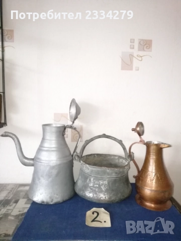 Бакърени тигани, ръчно изработени в различни времена от различни майстори. , снимка 12 - Антикварни и старинни предмети - 34854504