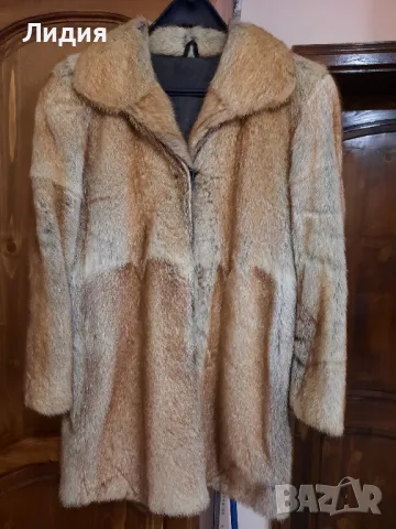 Кожено палто от Мурмел-естествен косъм.