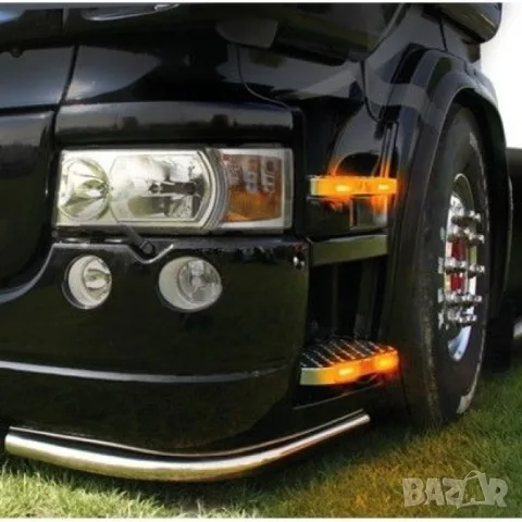 Оранжев LED габарит 24 V с 12 диода, снимка 4 - Аксесоари и консумативи - 55864228