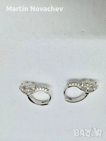 Сребърни обеци с мойсанит (Диамант) 2 карата, снимка 14 - Обеци - 54243053